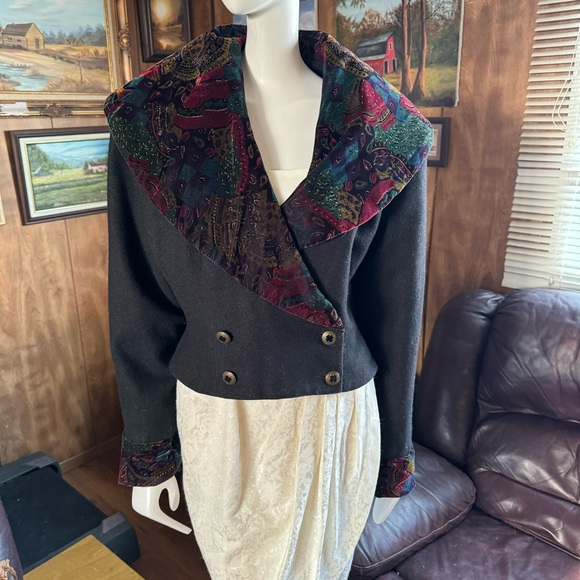 Victorian Inspired Vintage Wool Blend Blazer Coat - Picture 1 of 9